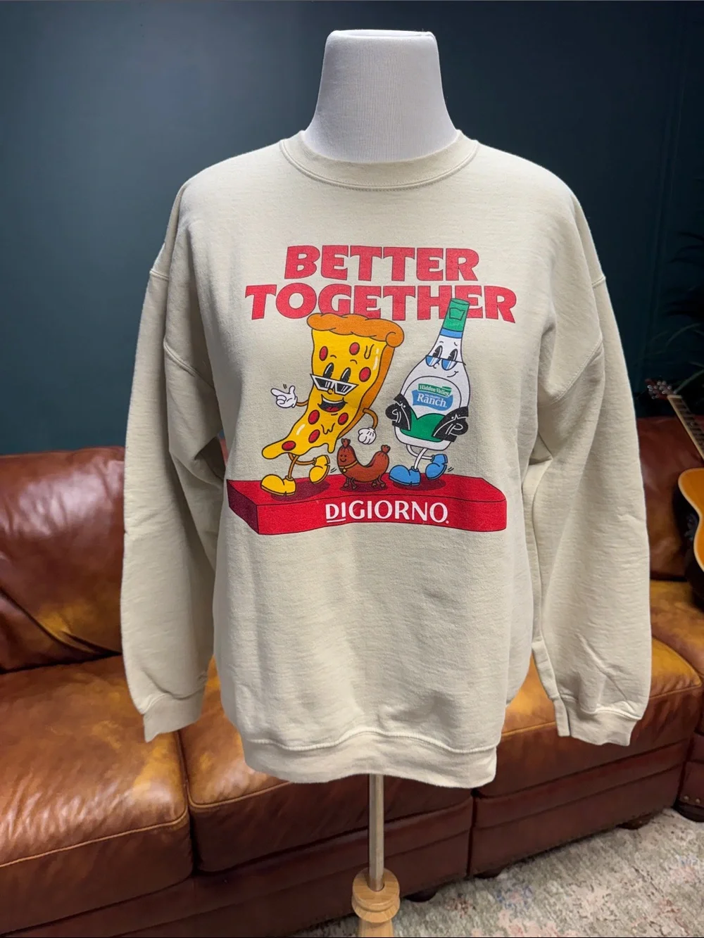 Vintage 'Better Together' Digiorno / Hidden Valley Ranc Graphic Crewneck Sweater